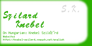 szilard knebel business card